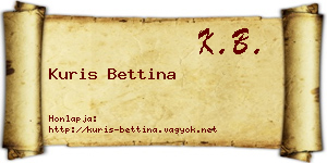 Kuris Bettina névjegykártya